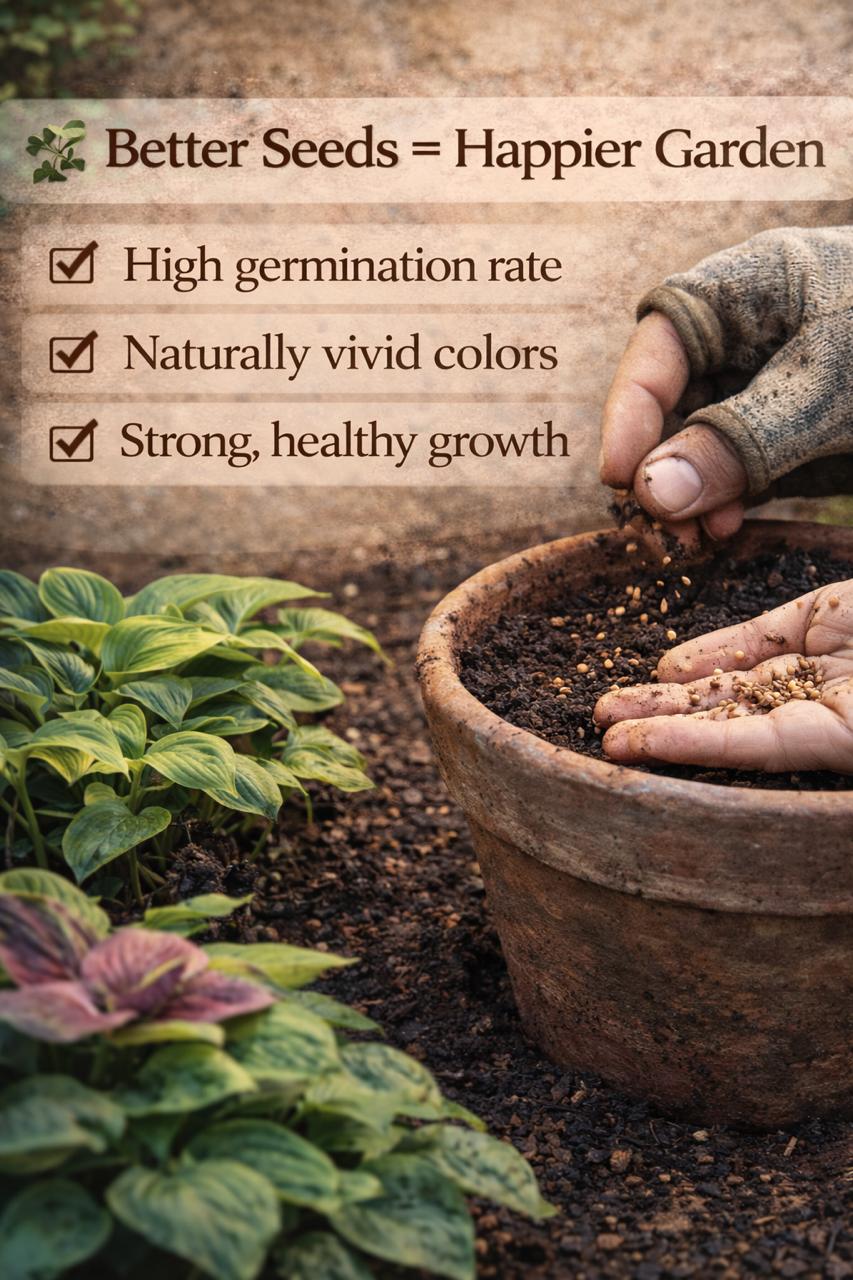 🌱 Why Multicolor Hosta Seeds Work Better