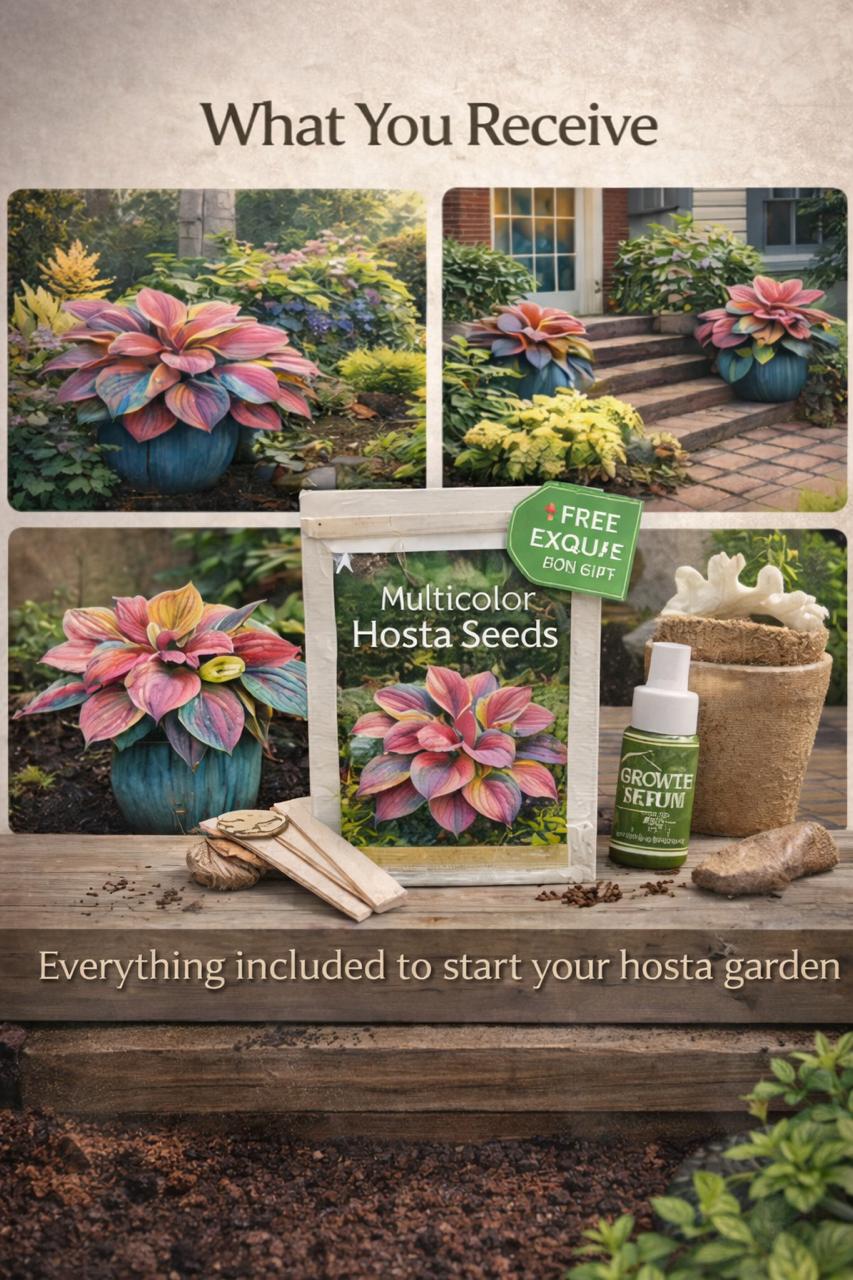 Multicolor Hosta Seeds + Plant Growth Serum Free